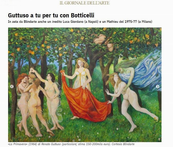 Articolo da Il Giornale dell'Arte del 24 novembre 2021